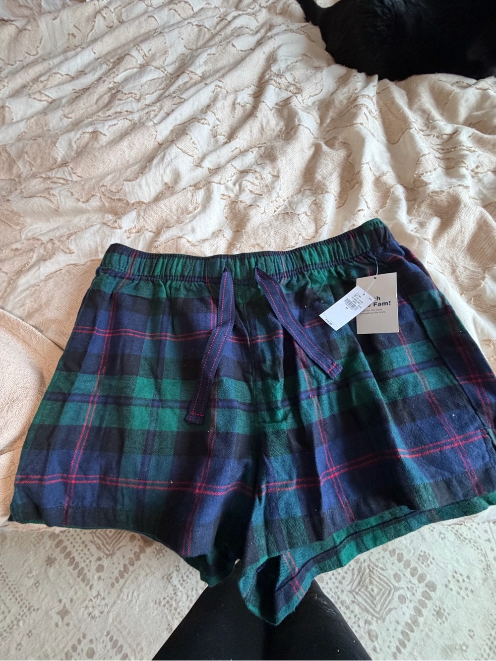 Old Navy Green and Navy Plaid Women's Shorts